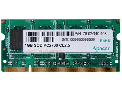 1GB SO DIMM 64*8, Apacer 78.02G49.403