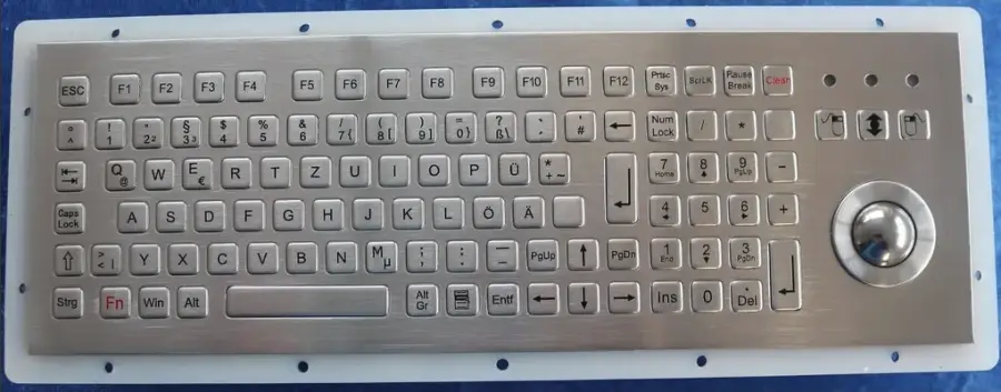 Klávesnice K-TEK-B312-OTB-KP-FN s trackballem, US layout, IP