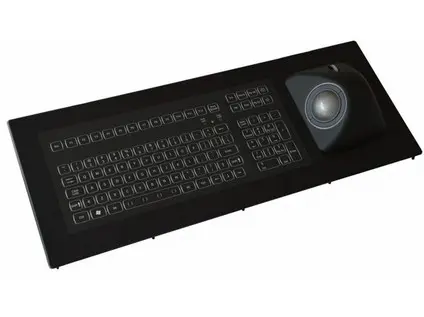 Klávesnice KSME103B1USB-WLED s trackballem 50mm, panelová, IP67
