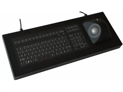 Klávesnice KSME103SUSB-WLED s trackballem 50mm, desktopová, IP67