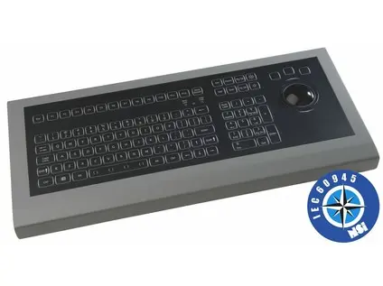 Klávesnice KSMX106S1USB-WLED s trackballem 50mm, desktopová