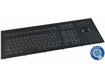 Klávesnice KSML106B1USB-WLED trackball 50mm, panel/bezel