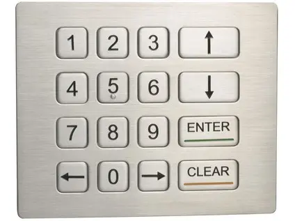 Numerická klávesnice IP65 K-TEK-B120KP-DWP, panelová