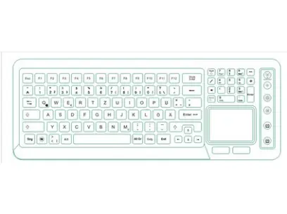 Klávesnice SK311, silikonová s touchpadem, IP68, US layout