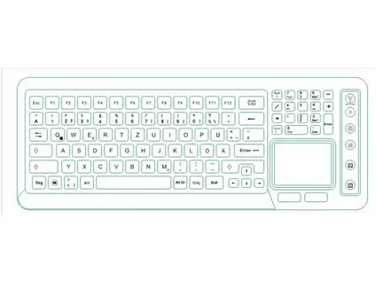 Klávesnice SK311, silikonová s touchpadem, IP68, US layout