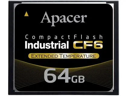 Apacer Industrial CF6 64GB, 0°~70°C SLC, AP-CF064GRANS-NRC