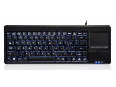 Klávesnice PERIBOARD-315H US/Touchpad, podsvícená, USB, HUB