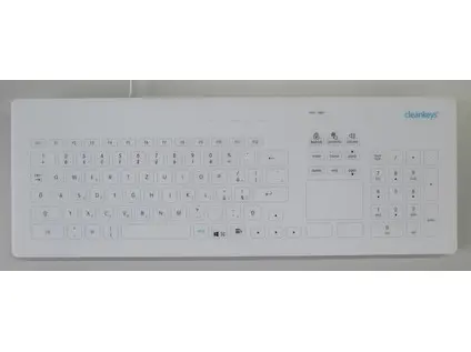 Klávesnice TKR-103-TOUCH-KGEH-VESA-WHITE-USB-CZ, skleněná, CZ layout