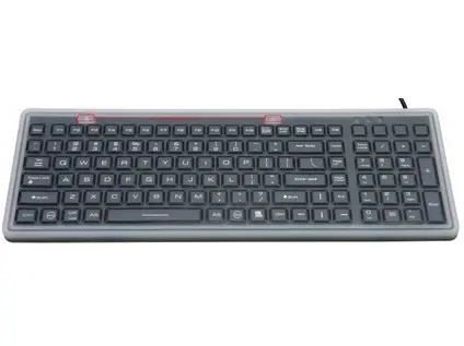 Klávesnice KB002, nerezová, US layout