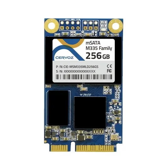 CERVOZ mSATA 32GB, M335 3DMLC, DDR3 DRAM buffer, 0 ~ 70°C,CIE-MSM335MKD032GS