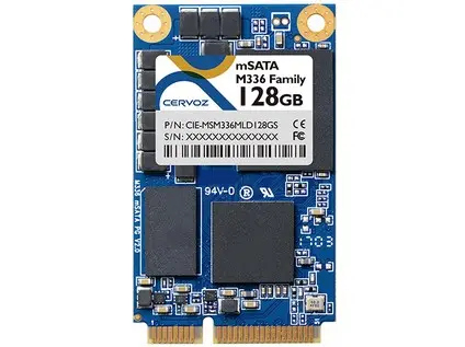 CERVOZ mSATA 128GB, M336 3DMLC Powerguard, 0 ~ 70°C, CIE-MSM336MLD128GS
