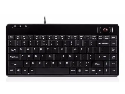 Klávesnice PERIBOARD-505H Plus,Trackball, HUB/BLACK/USB