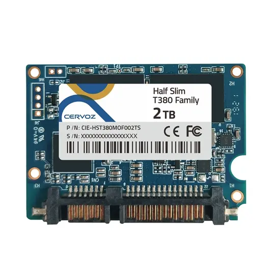 CERVOZ Industrial Half Slim Module T380 TLC 256GB, -40~85°C (CIE-HST380MMF256GW)