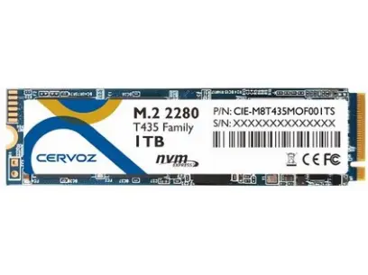Cervoz Industrial M.2 2280 T435, 512GB TLC, 0 - 70°C, CIE-M8T435MMF512GS