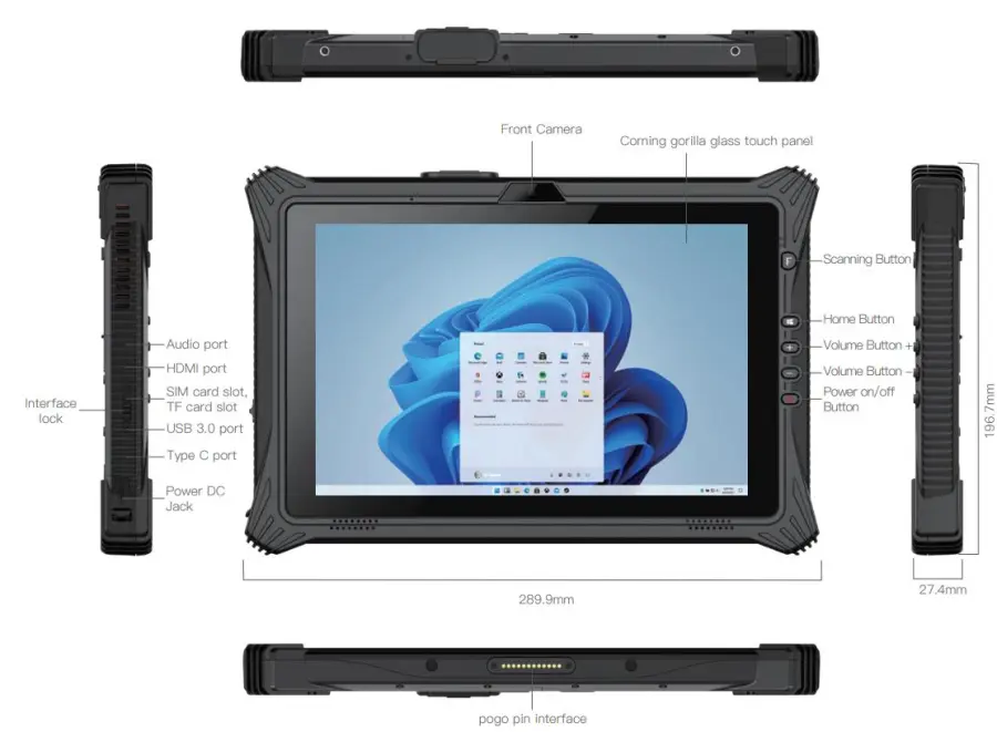 Emdoor EM-I10A-EL2 /i5+16G+512G+4G+fingerprint w/o Win11IoT, 24m