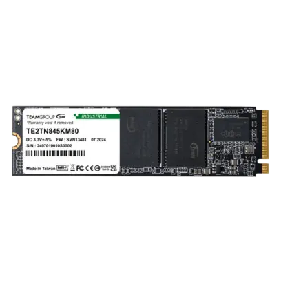 TEAM Industrial M.2 2280 PCIe Gen3x4, 1TB TLC,-40~85°C, TE1TN845KM80-W