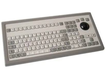 Klávesnice KBMT106S membránová s trackballm 38mm, desktopová