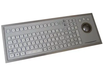 Klávesnice KSTL105F s krátkým stiskem a trackballem 50mm panelová USB