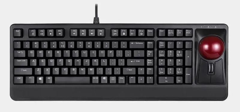 Klávesnice PERIBOARD-522,Trackball 55 MM, USB, US layout